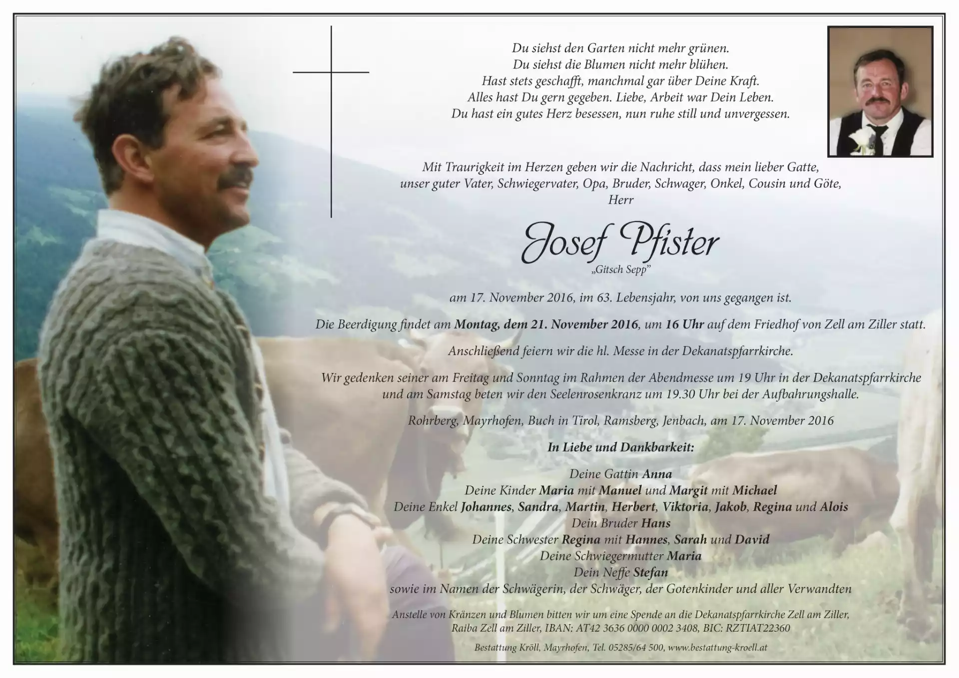 Parte von Josef Pfister